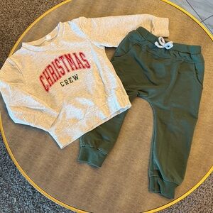 Christmas Crew Toddler Kids 3-4Y holiday set!